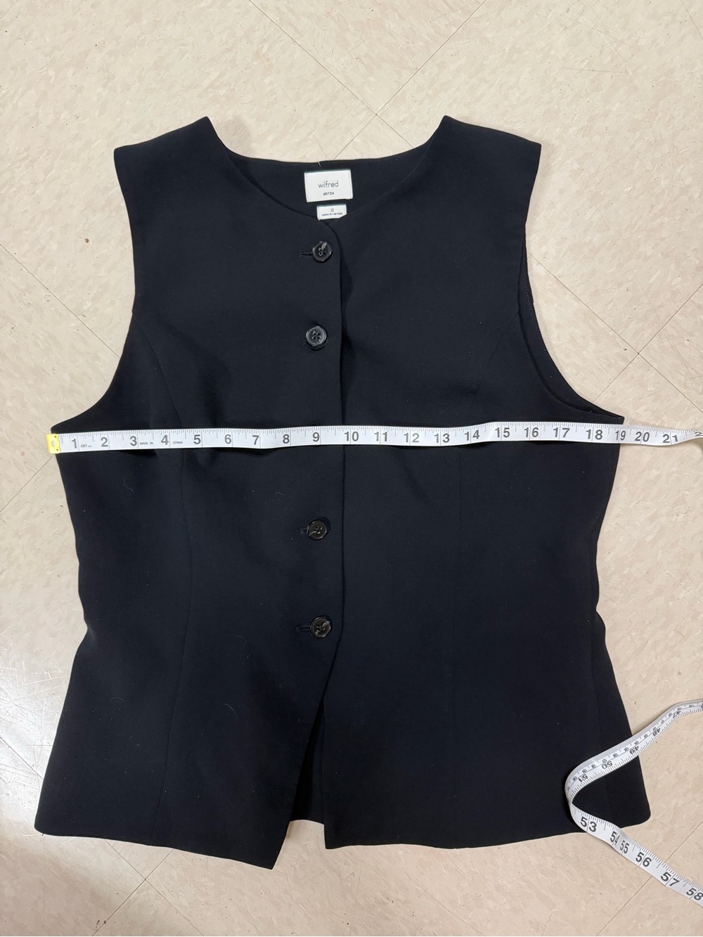 Aritzia Wilfred Regal Vest in Black Size 12 - Picture 11 of 11